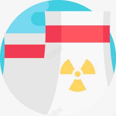 核电站生态48平坦图标图标