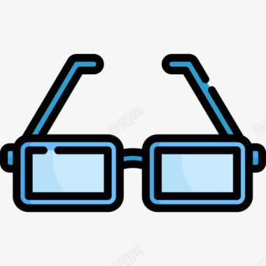 眼镜验光师线性颜色图标图标