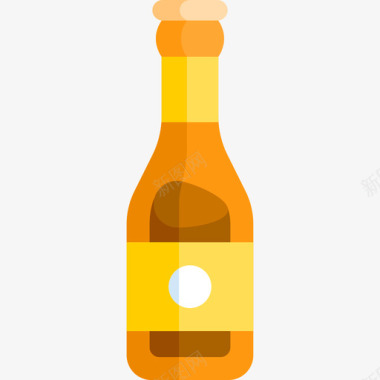 啤酒瓶事件3扁平图标图标