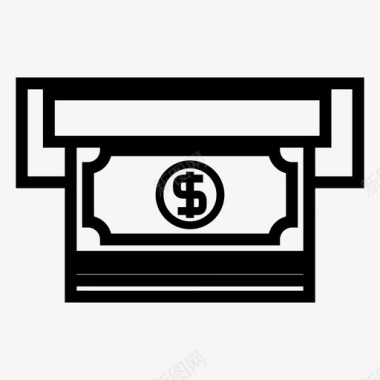 现金提款货币图标图标