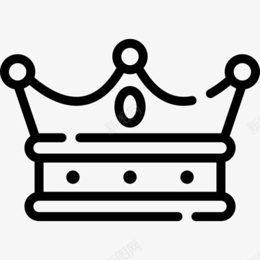 皇冠电子和网络元素集合4线性图标图标