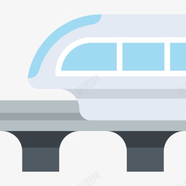 火车旅行地点表情符号2平面图图标图标