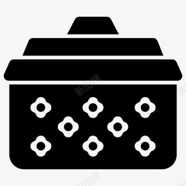 古董锅烹饪容器服务容器图标图标