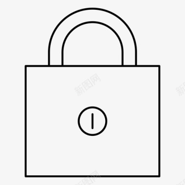 锁许可证挂锁图标图标