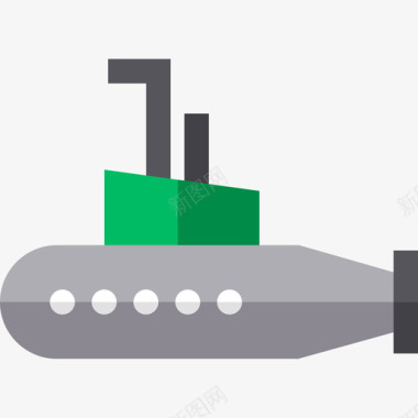潜艇军用扁平图标图标