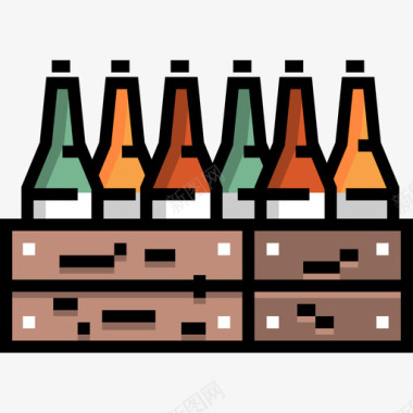 啤酒啤酒节14线性颜色图标图标