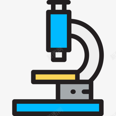 显微镜实验室5线性颜色图标图标
