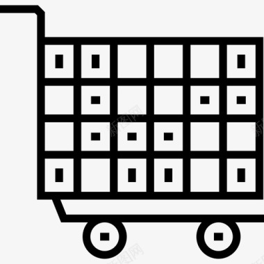 购物车购物中心14直线型图标图标