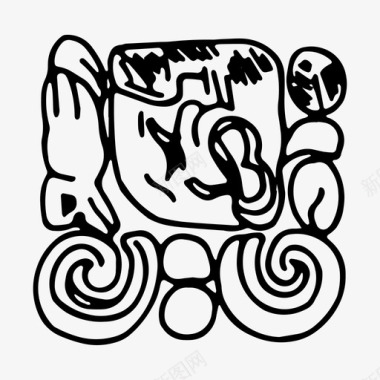 玛雅古代阿兹特克图标图标