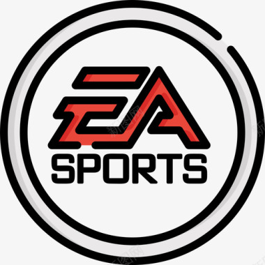 EaSports电子游戏徽标2线性颜色图标图标