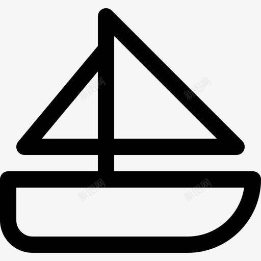 帆船运动19直线型图标svg_新图网 https://ixintu.com 帆船 直线型 运动19