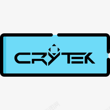 Crytek视频游戏徽标2线性颜色图标图标