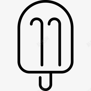 冰淇淋食品甜点3线性图标图标