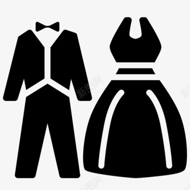 婚纱服装外套图标图标