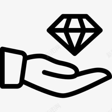 钻石商业70直线型图标图标