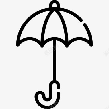 伞形英国6直线型图标图标