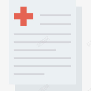 医疗报告医疗健康扁平图标图标
