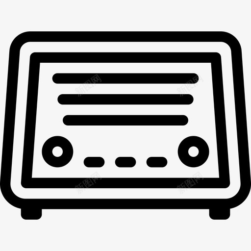 老式收音机音乐音频线性图标svg_新图网 https://ixintu.com 线性 老式收音机 音乐音频