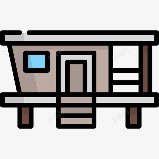 房屋房屋类型线型颜色图标svg_新图网 https://ixintu.com 房屋 房屋类型 线型颜色