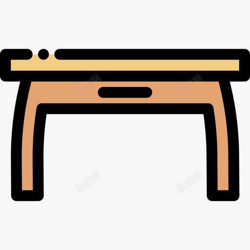 桌子家用家具3线性颜色图标svg_新图网 https://ixintu.com 家用家具3 桌子 线性颜色