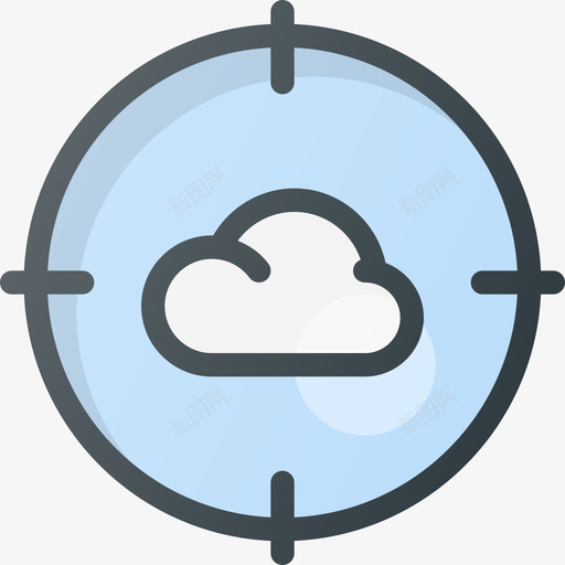 云计算云存储线性色彩图标svg_新图网 https://ixintu.com 云存储 云计算 线性色彩