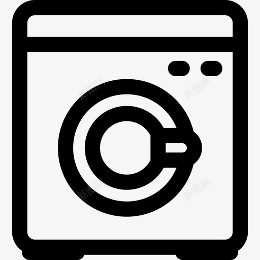 洗衣机清洁13线性图标svg_新图网 https://ixintu.com 洗衣机 清洁13 线性
