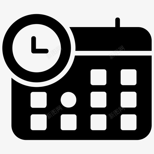 时间表约会日历图标svg_新图网 https://ixintu.com 事件 会议 在线学习字形图标 日历 日程表 时间表 约会