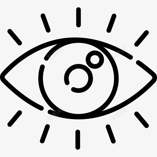 眼睛创意工具8线性图标svg_新图网 https://ixintu.com 创意工具8 眼睛 线性