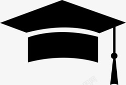 引导按钮学士帽引导带毕业生图标高清图片