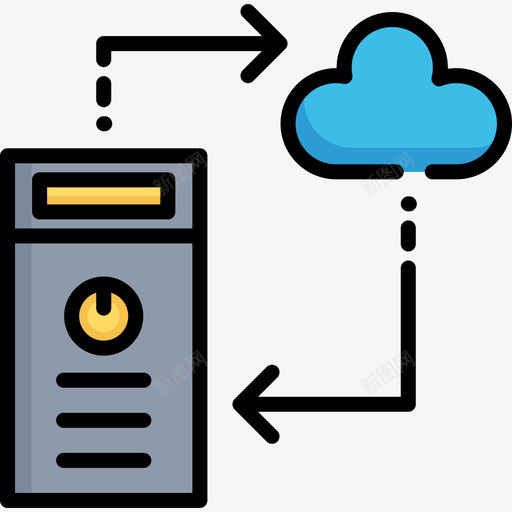 服务器网络托管7线性颜色图标svg_新图网 https://ixintu.com 服务器 线性颜色 网络托管7