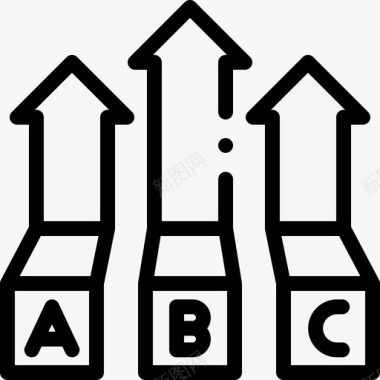 Abc信息图元素7线性图标图标