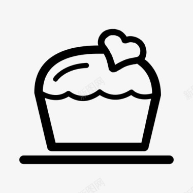 纸杯蛋糕款待甜点图标图标