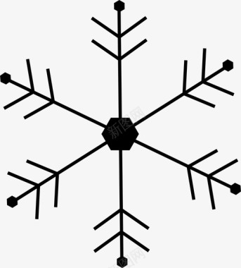 雪花圣诞节圣诞树图标图标