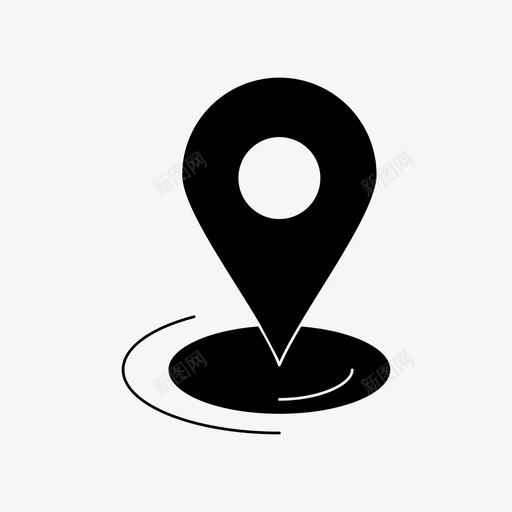 标记地图定位导航图标svg_新图网 https://ixintu.com 10个地图位置 地图定位 导航 指针 标记