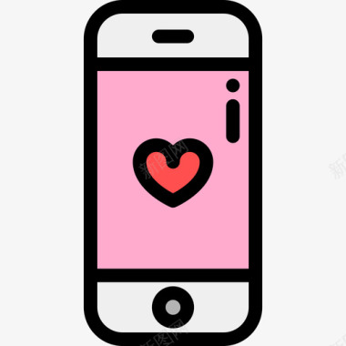 智能手机charity16线性颜色图标图标