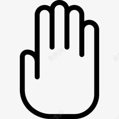 手触摸手势3线性图标图标