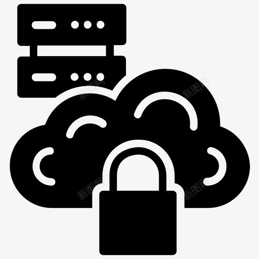 云安全云计算数据安全图标svg_新图网 https://ixintu.com 云安全 云计算 安全控制 数据安全 数据库字形图标 网络安全 锁