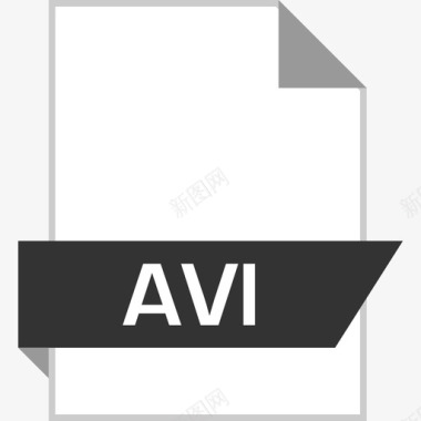 Avi文件光滑平坦图标图标