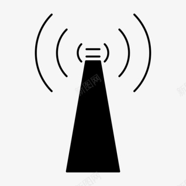 网络天线收音机图标图标