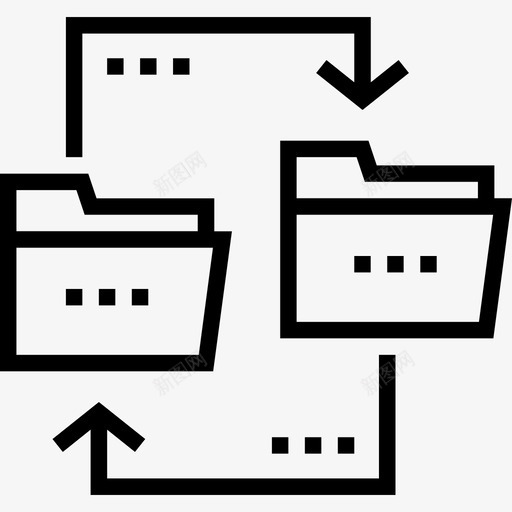 文件夹项目管理4线性图标svg_新图网 https://ixintu.com 文件夹 线性 项目管理4