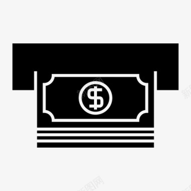 现金提款货币图标图标