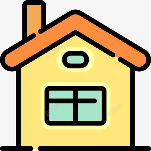 房子日常用品动作2线条色彩图标svg_新图网 https://ixintu.com 房子 日常用品动作2 线条色彩