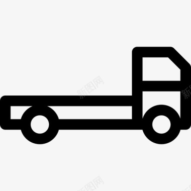 货运卡车运输33直线图标图标