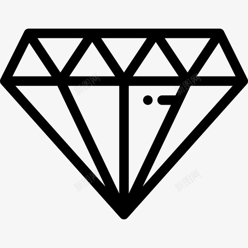 钻石创意工艺31直线型图标svg_新图网 https://ixintu.com 创意工艺31 直线型 钻石