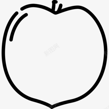 桃子食物水果图标图标