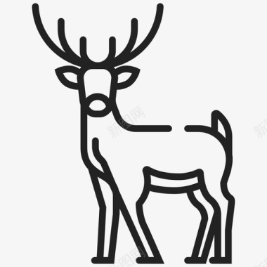 鹿动物野兽图标图标