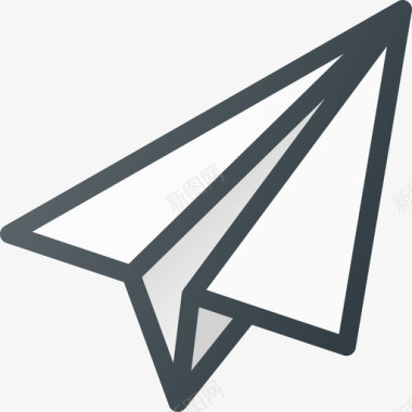 纸飞机电子邮件3线颜色图标图标