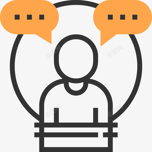 创意社交媒体策略黄影图标svg_新图网 https://ixintu.com 创意 社交媒体策略 黄影