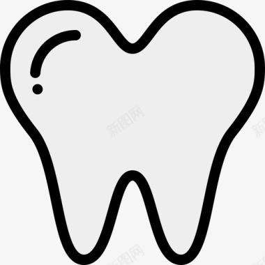 牙齿牙齿护理4线性颜色图标图标