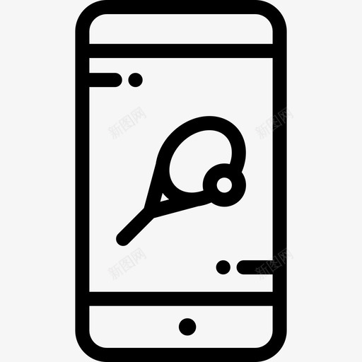 智能手机网球2线性图标svg_新图网 https://ixintu.com 智能手机 线性 网球2